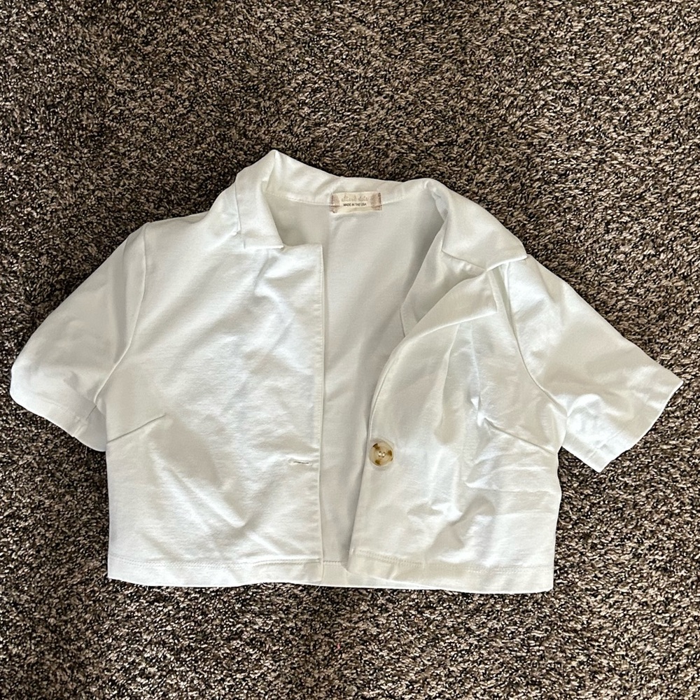 White Short Sleeve Jacket